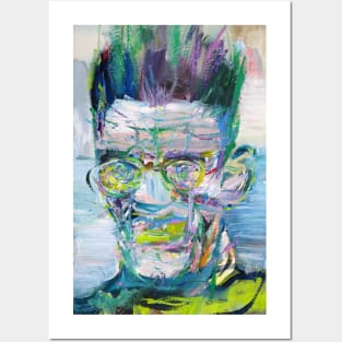 SAMUEL BECKETT oil portrait .1 Posters and Art